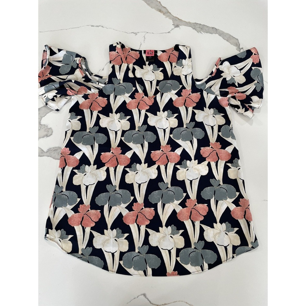 Ann Taylor Cold Shoulder Floral Top Size XS AK95